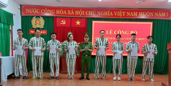 Công bố Quyết định đặc xá năm 2025 (đợt 2) của Chủ tịch nước đối với các phạm nhân được đặc xá tại Trại Tạm giam số 1, Công an thành phố Đà Nẵng