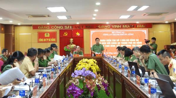 Đoàn kiểm tra Bộ Công an làm việc tại Công an TP Đà Nẵng