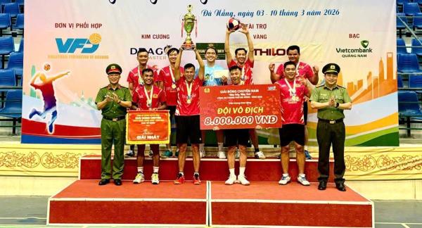 Bế mạc giải bóng chuyền nam Công an TP Đà Nẵng năm 2026