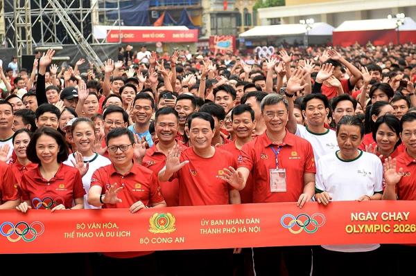 Hơn 1,2 triệu người tham dự Ngày chạy Olympic - Vì sức khỏe toàn dân - Vì an ninh Tổ quốc năm 2026