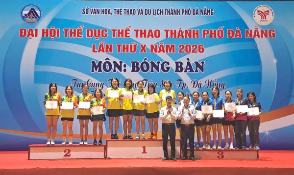 Kết thúc giải bóng bàn Đại hội TDTT Đà Nẵng lần thứ X năm 2026
