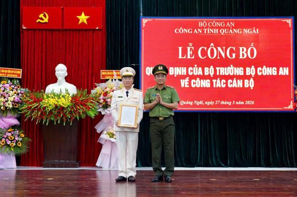 Điều động Đại tá Nguyễn Thành Long giữ chức vụ Phó Giám đốc Công an tỉnh Quảng Ngãi