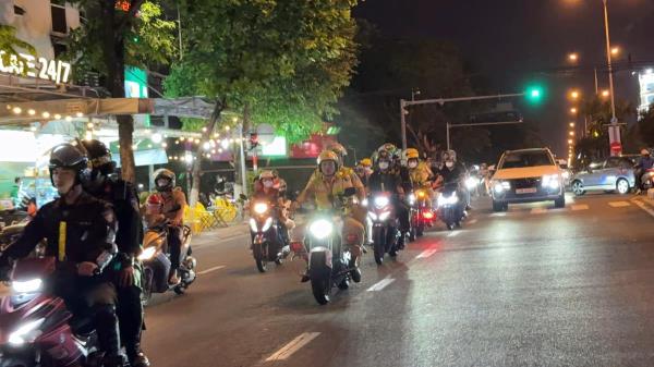 Tăng cường tuần tra đêm trên tuyến 2/9, xử lý thanh thiếu niên tụ tập, gây rối trật tự công cộng