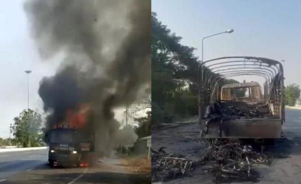 Gần 30 xe đạp của đội tuyển Việt Nam bị cháy