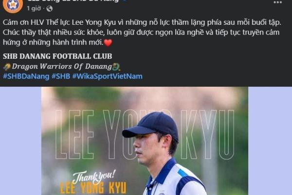 SHB Đà Nẵng chia tay HLV thể lực