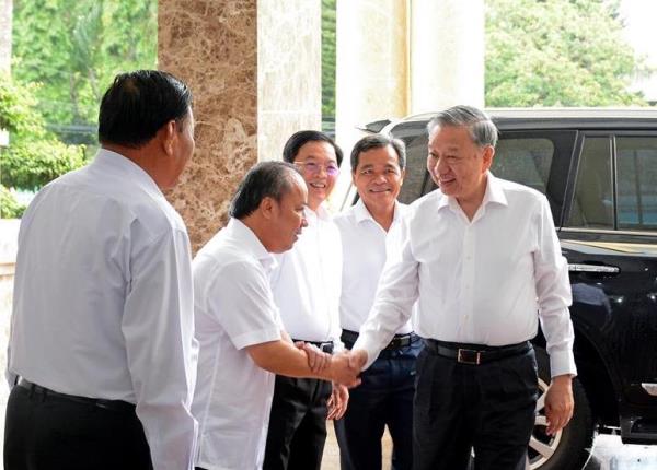 Tổng Bí thư Tô Lâm làm việc với các tỉnh Kon Tum, Quảng Ngãi, Gia Lai, Bình Định về sắp xếp đơn vị hành chính