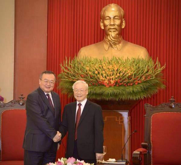 Tổng Bí thư Nguyễn Phú Trọng tiếp Trưởng Ban Liên lạc Đối ngoại Trung ương Đảng Cộng sản Trung Quốc