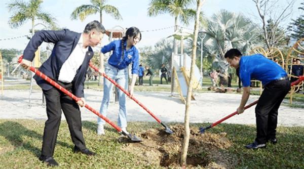 Hoa hậu Việt Nam 2023 cùng thanh niên Đà Nẵng trồng cây vì môi trường