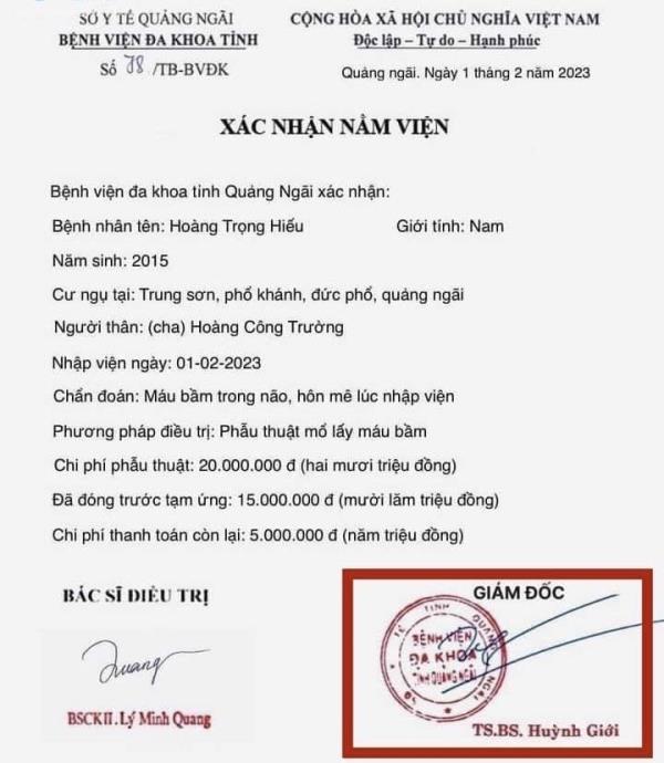 Cảnh giác với Giấy xác nhận nằm viện giả mạo