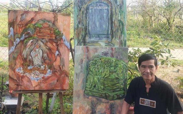 Trưng bày hơn 100 bức tranh tại Triển lãm Đất thiêng Ngũ Hành Sơn