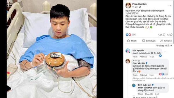 Phan Văn Đức phẫu thuật trong ngày sinh nhật