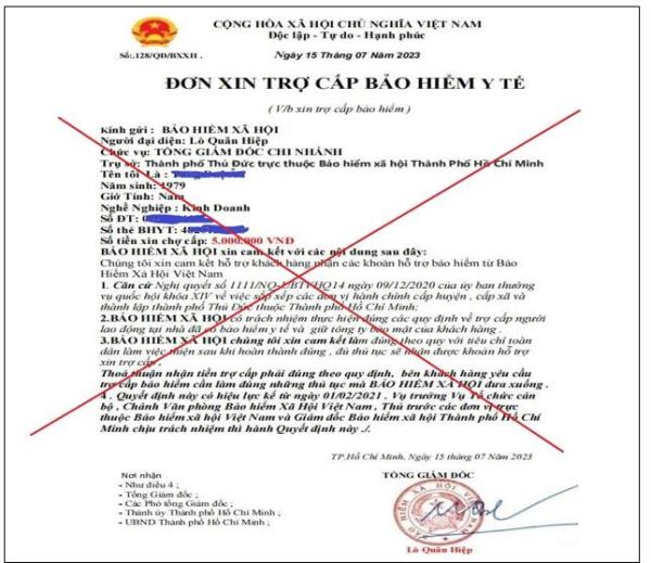 Đà Nẵng cảnh báo tình trạng lừa đảo nhận tiền trợ cấp bảo hiểm y tế qua… facebook