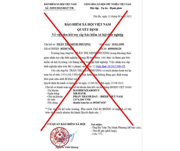 Mạo danh Bảo hiểm xã hội lừa đảo người lao động