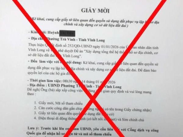 Giả cán bộ yêu cầu làm sạch dữ liệu sổ đỏ để lừa đảo