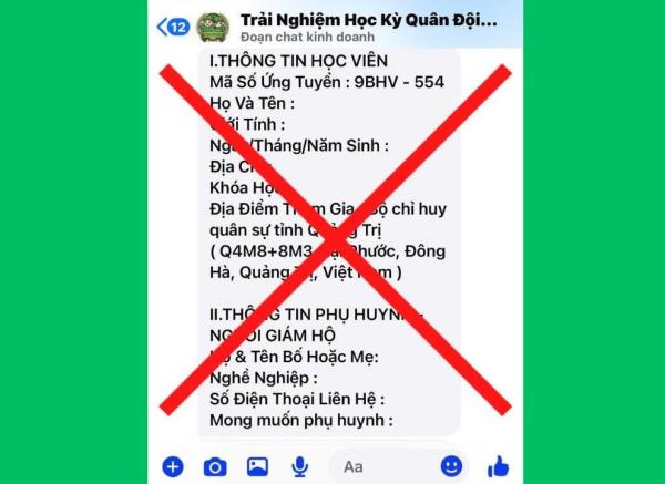 Cảnh báo thủ đoạn lừa đảo mạo danh chương trình Học kỳ trong quân đội