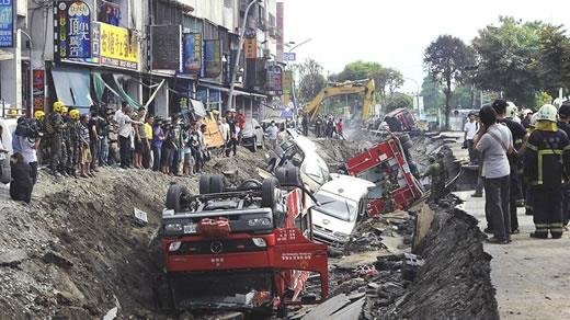 Nổ khí gas kinh hoàng tại Đài Loan