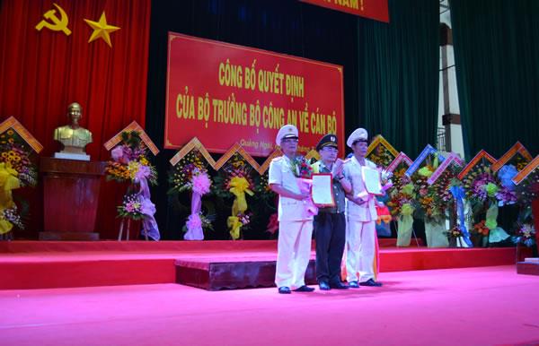 Bổ nhiệm Giám đốc CA tỉnh và thành lập Cảnh sát PCCC tỉnh Quảng Ngãi