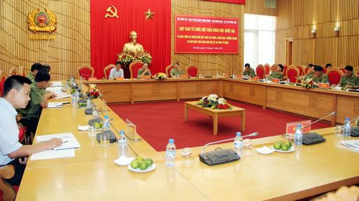 Họp Ban tổ chức Hội thảo khoa học quốc gia 70 năm CAND Việt Nam xây dựng, chiến đấu, trưởng thành 10 năm Ngày hội toàn dân bảo vệ an ninh Tổ quốc