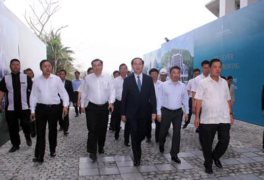 Chủ tịch nước Trần Đại Quang kiểm tra công trình phục vụ APEC 2017 tại Đà Nẵng