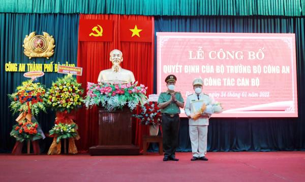 Bổ nhiệm Thượng tá Nguyễn Văn Tăng giữ chức Phó Giám đốc Công an TP Đà Nẵng