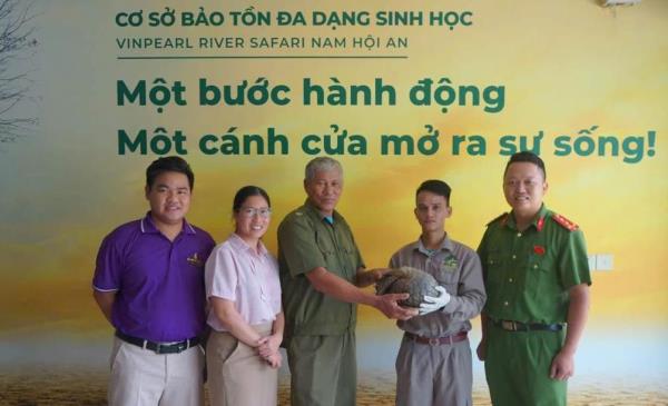 Người dân tự nguyện giao nộp cá thể tê tê quý hiếm
