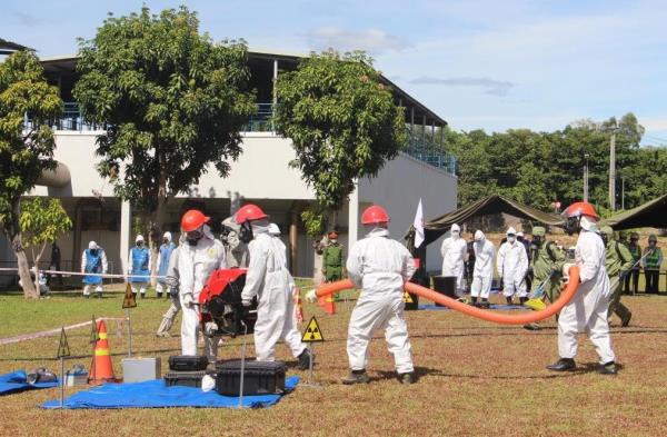 Diễn tập ứng phó sự cố nguồn nước sinh hoạt của thành phố bị nhiễm phóng xạ