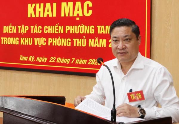 Khai mạc diễn tập tác chiến trong khu vực phòng thủ tại Tam Kỳ