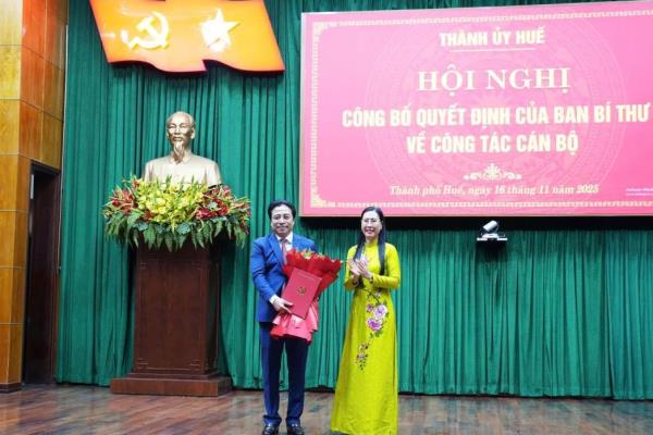 Chủ tịch UBND tỉnh Khánh Hòa được điều động làm Phó Bí thư Thành ủy Huế