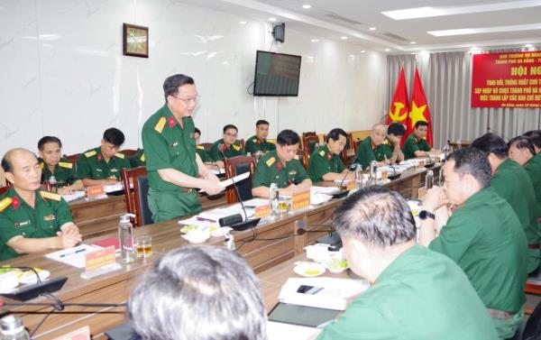 Thống nhất phương án sáp nhập Bộ CHQS Đà Nẵng và Quảng Nam