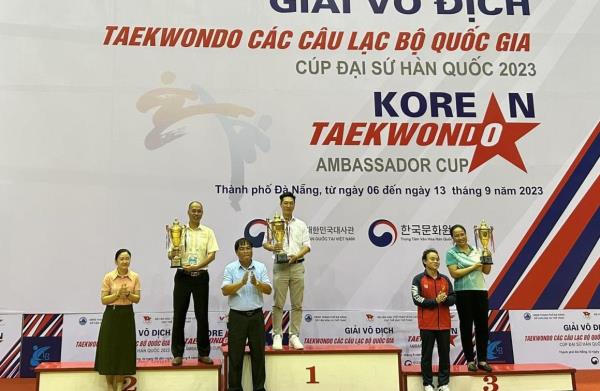 Kết thúc giải Taekwondo các CLB Quốc gia Cúp đại sứ Hàn Quốc 2023: CLB TPHCM 1 Nhất toàn đoàn