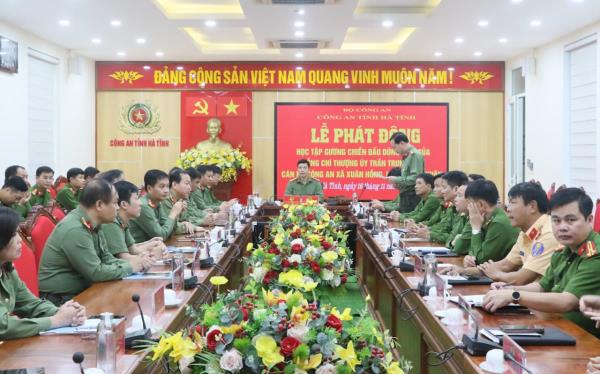 Công an Hà Tĩnh phát động học tập gương chiến đấu dũng cảm của Thượng úy Trần Trung Hiếu