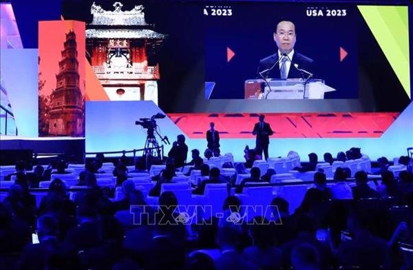 Chủ tịch nước Võ Văn Thưởng phát biểu tại Hội nghị thượng đỉnh Doanh nghiệp APEC 2023
