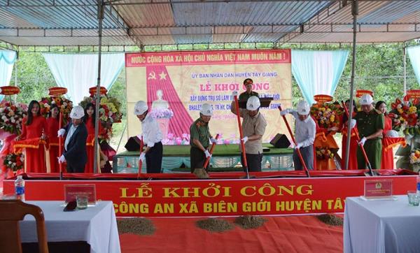 Khởi công xây dựng trụ sở Công an 5 xã biên giới huyện Tây Giang