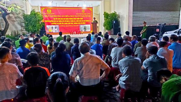 CAQ.Sơn Trà thực tập phương án chữa cháy và cứu nạn cứu hộ tại tổ liên gia an toàn PCCC