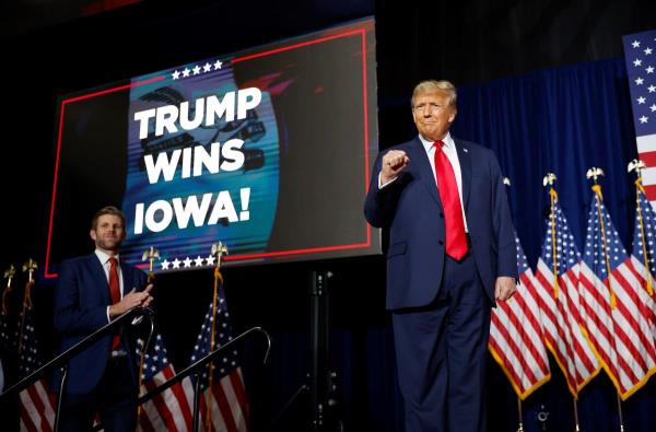 Bầu cử Mỹ 2024: Ông Trump chiến thắng trong cuộc bầu cử sơ bộ tại Iowa