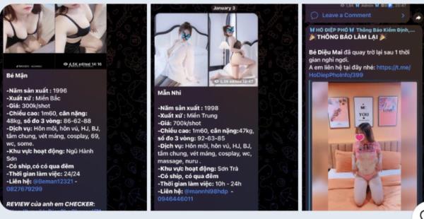 Đà Nẵng triệt phá đường dây mại dâm qua mạng với 15 ngàn thành viên