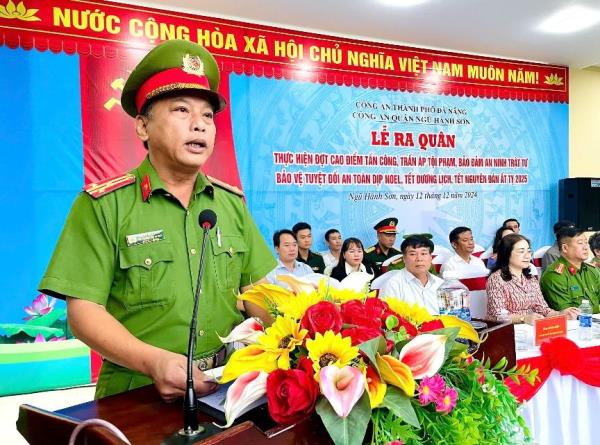 Công an quận Ngũ Hành Sơn ra quân thực hiện cao điểm tấn công, trấn áp tội phạm