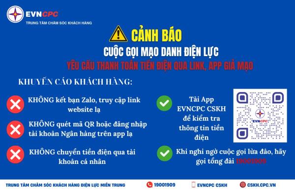 Giả mạo thông báo ngừng cung cấp điện và mã QR cài đặt App để lừa đảo