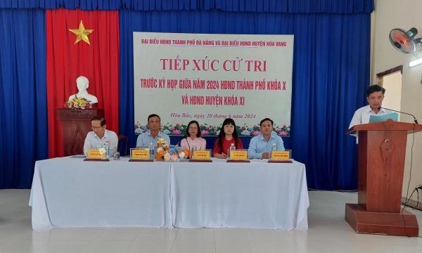 Đại biểu Hội đồng nhân dân thành phố Đà Nẵng tiếp xúc cử tri xã Hòa Bắc, Hòa Vang