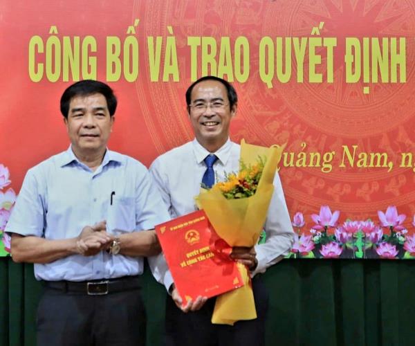 Ông Nguyễn Thanh Tâm giữ chức Giám đốc Sở Xây dựng tỉnh Quảng Nam