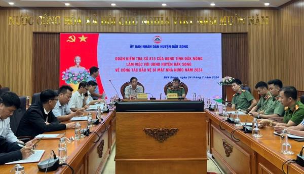 Kiểm tra việc chấp hành các quy định của pháp luật về bảo vệ bí mật nhà nước năm 2024