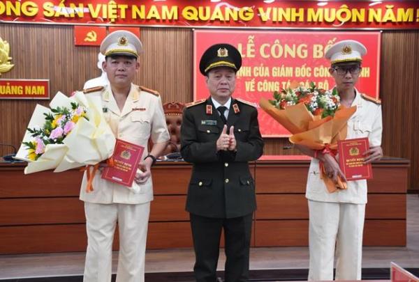 Công an tỉnh Quảng Nam điều động, bổ nhiệm lãnh đạo cấp phòng