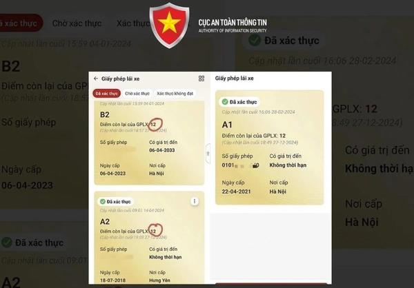 Cảnh báo thủ đoạn mạo danh công an hướng dẫn tích hợp điểm GPLX