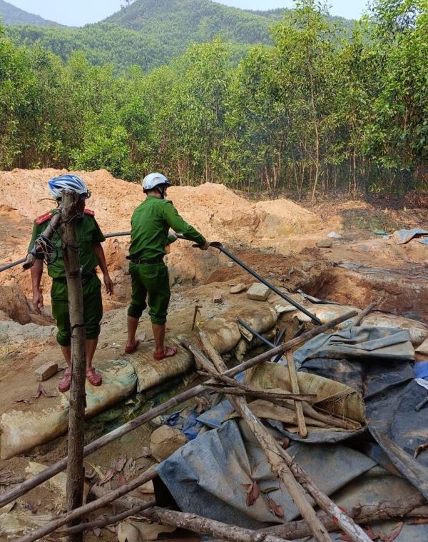 Huyện Phú Ninh tổ chức 31 lượt truy quét khai thác vàng trái phép