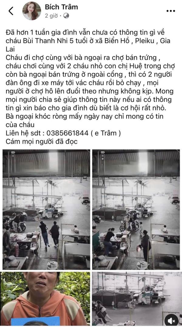 Cơ quan Công an xác định thông tin bé gái 5 tuổi ở Biển Hồ bị bắt cóc có dấu hiệu dàn dựng và lừa đảo