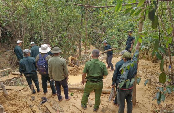 Kiên quyết xử lý tình trạng khai thác vàng trái phép ở Quế Phước