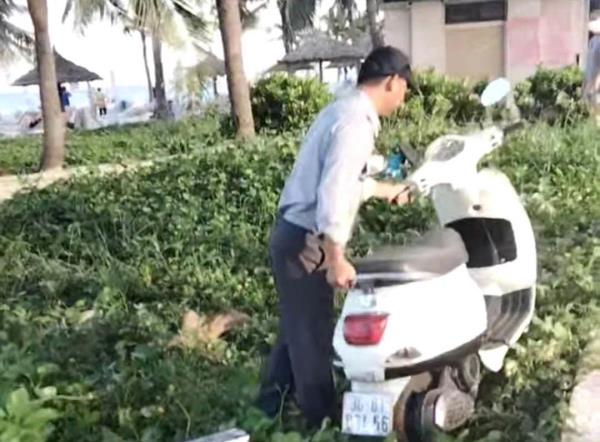 Cơ quan chức năng thông tin về clip bảo vệ bãi biển Đà Nẵng xô ngã xe máy du khách