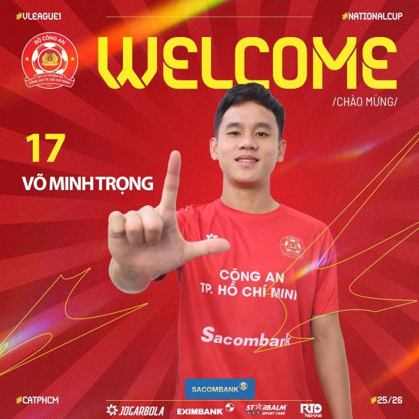 Võ Minh Trọng theo chân Tiến Linh