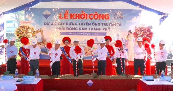 Đà Nẵng: Khởi công tuyến ống truyền tải nước sạch phía Đông Nam, vốn đầu tư 155 tỷ đồng