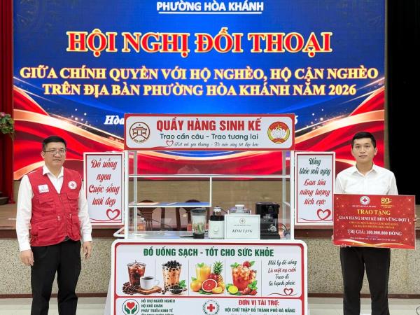 100 triệu đồng hỗ trợ sinh kế cho hộ nghèo phường Hòa Khánh tại buổi đối thoại